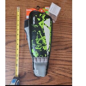 Century Brave Youth SM Shin Instep Guards Martial Arts Training Black Neon Green